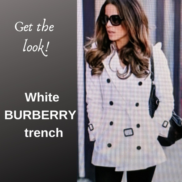 Burberry Jackets & Blazers - Rare! BURBERRY white lightweight trench coat